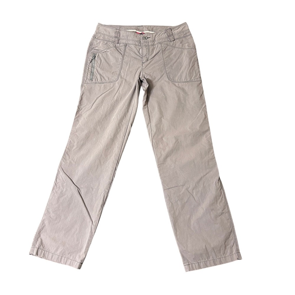 The North Face Pants Womens 10 Gray Hiking Straight Leg Cotton Nylon Outdoor